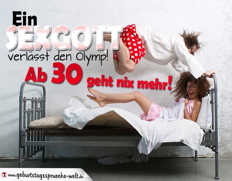 Geburtstagskarte - Ab 30 geht nix mehr im Bett