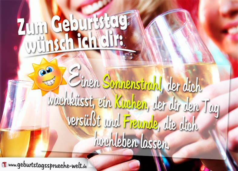 Spruchbild zum Versenden als Geburtstagskarte