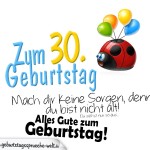 Geburtstagskarte zum 30. Geburtstag