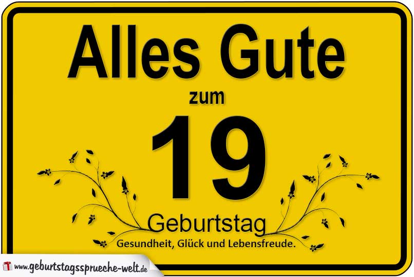 19. Geburtstag - Geburtstagssprüche-Welt