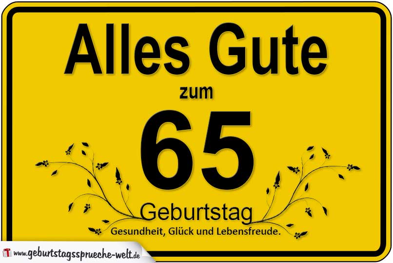 65 Geburtstag Gluckwunsche Und Spruche