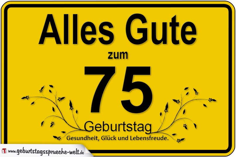 75. Geburtstag GeburtstagssprücheWelt