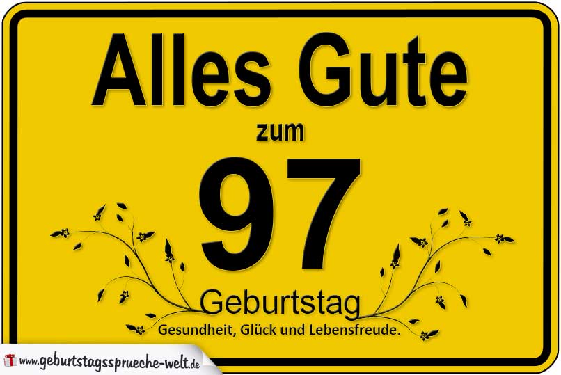 97. Geburtstag GeburtstagssprücheWelt