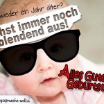 Geburtstagskarte - Cooles Baby mit Sonnenbrille