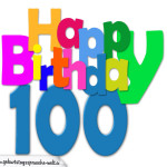 Kostenlose bunte Geburtstagskarte zum 100. Geburtstag
