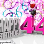 44. Geburtstag Geburtstagskarte