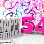 54. Geburtstag Geburtstagskarte