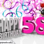 58. Geburtstag Geburtstagskarte