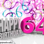 64. Geburtstag Geburtstagskarte