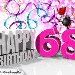 68. Geburtstag Geburtstagskarte