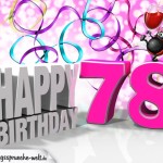 78. Geburtstag Geburtstagskarte
