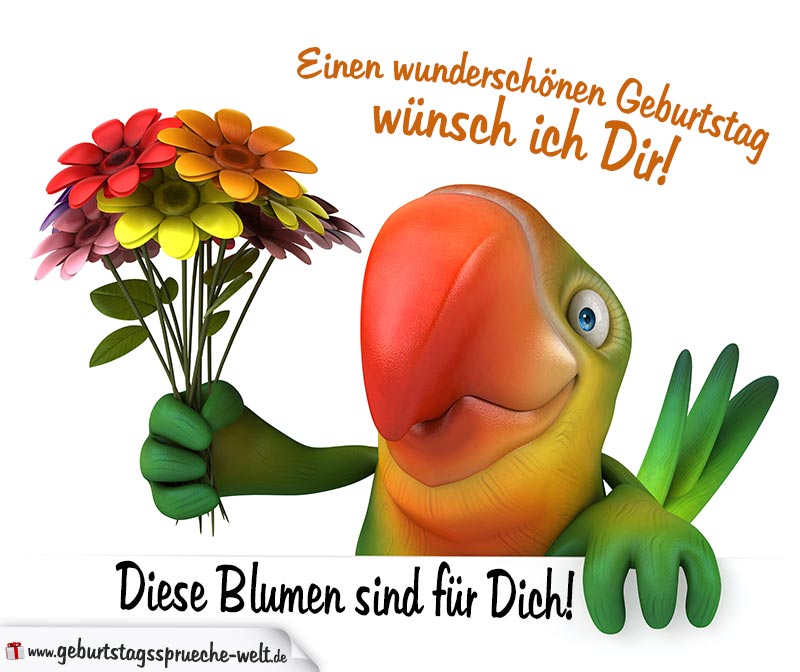 Diese Blumen Sind Fur Dich Geburtstagskarte