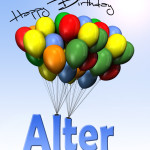 Geburtstagskarte mit Luftballons zum Geburtstag