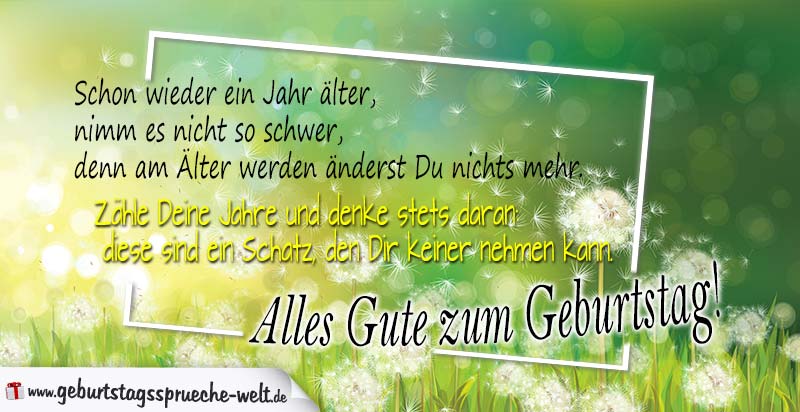 Kurzes Geburtstagsgedicht Älter werden GeburtstagssprücheWelt