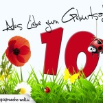 Geburtstagsspruch als Karte zum 10. Geburtstag