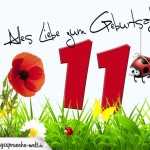 Geburtstagsspruch als Karte zum 11. Geburtstag