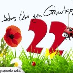 Geburtstagsspruch als Karte zum 22. Geburtstag