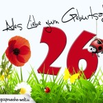 Geburtstagsspruch als Karte zum 26. Geburtstag