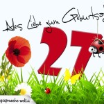 Geburtstagsspruch als Karte zum 27. Geburtstag