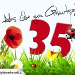 Geburtstagsspruch als Karte zum 35. Geburtstag