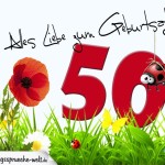 Geburtstagsspruch als Karte zum 50. Geburtstag