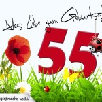 Geburtstagsspruch als Karte zum 55. Geburtstag