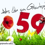 Geburtstagsspruch als Karte zum 59. Geburtstag