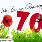 Geburtstagsspruch als Karte zum 70. Geburtstag