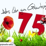 Geburtstagsspruch als Karte zum 75. Geburtstag