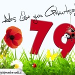 Geburtstagsspruch als Karte zum 79. Geburtstag