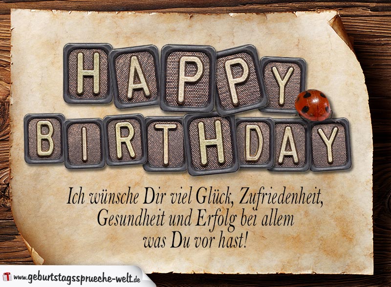 Gluckwunsche Zum Geburtstag Geburtstagskarte Mit Metallbuchstaben
