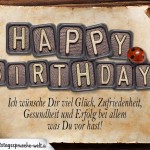 Schöne auf alt gemachte Geburtstagskarte zum Ausrichten von Glückwünschen zum Geburtstag