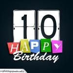 Schone Happy Birthday Geburtstagskarte zum 10. Geburtstag