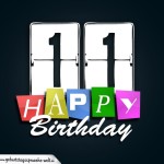 Schone Happy Birthday Geburtstagskarte zum 11. Geburtstag