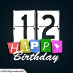 Schone Happy Birthday Geburtstagskarte zum 12. Geburtstag