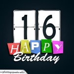 Schone Happy Birthday Geburtstagskarte zum 16. Geburtstag