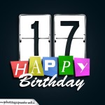 Schone Happy Birthday Geburtstagskarte zum 17. Geburtstag