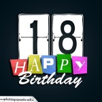 Schone Happy Birthday Geburtstagskarte zum 18. Geburtstag