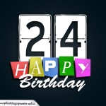 Schone Happy Birthday Geburtstagskarte zum 24. Geburtstag