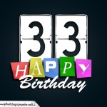 Schone Happy Birthday Geburtstagskarte zum 33. Geburtstag