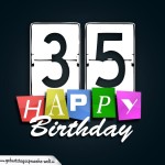 Schone Happy Birthday Geburtstagskarte zum 35. Geburtstag