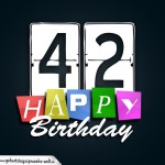 Schone Happy Birthday Geburtstagskarte zum 42. Geburtstag