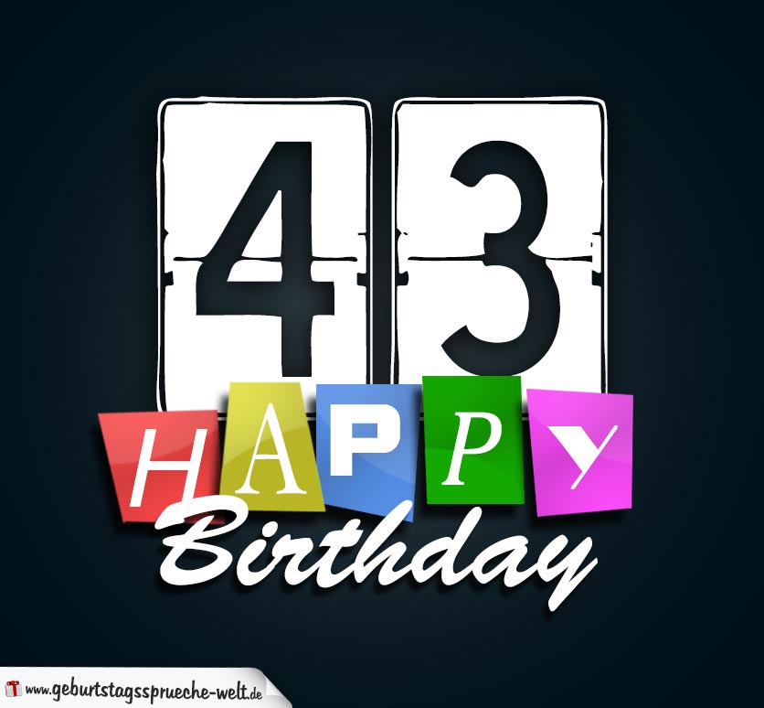 43. Geburtstag