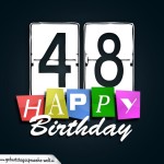 Schone Happy Birthday Geburtstagskarte zum 48. Geburtstag