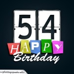 Schone Happy Birthday Geburtstagskarte zum 54. Geburtstag