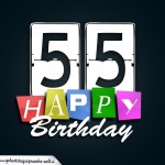 Schone Happy Birthday Geburtstagskarte zum 55. Geburtstag