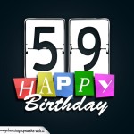 Schone Happy Birthday Geburtstagskarte zum 59. Geburtstag