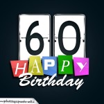 Schone Happy Birthday Geburtstagskarte zum 60. Geburtstag