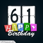 Schone Happy Birthday Geburtstagskarte zum 61. Geburtstag