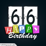 Schone Happy Birthday Geburtstagskarte zum 66. Geburtstag